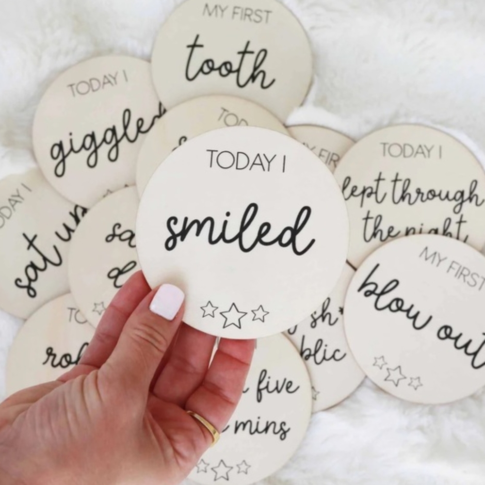 Caden Lane Milestone Cards - Cream and Black